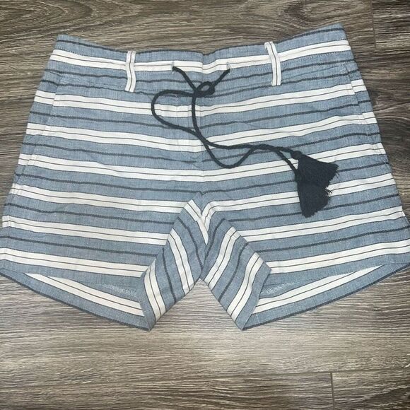 Striped Linen Shorts By Loft Size: 00 - Picture 1 of 6